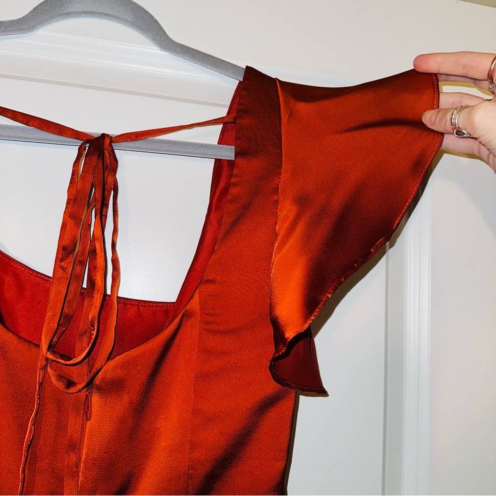 WORN ONCE! Paprika Wedding guest Gown - Picture 7 of 14